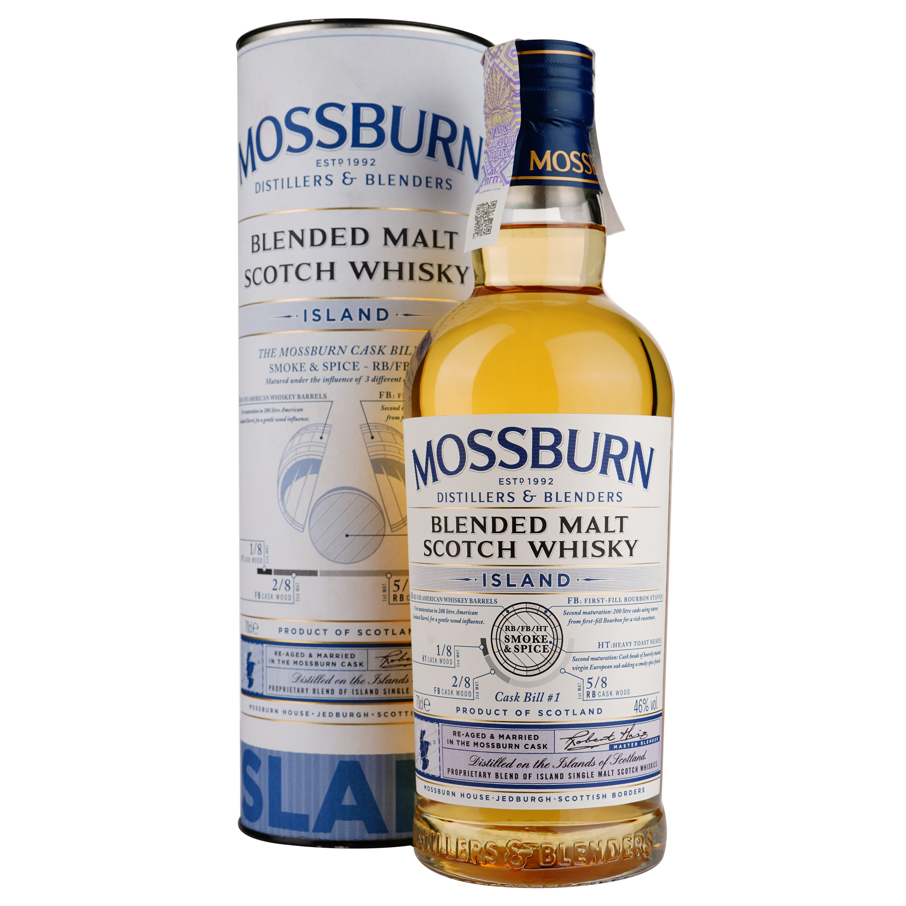 Виски Mossburn Island Blended Malt Scotch Whisky 46 % 0.7 л - фото 1
