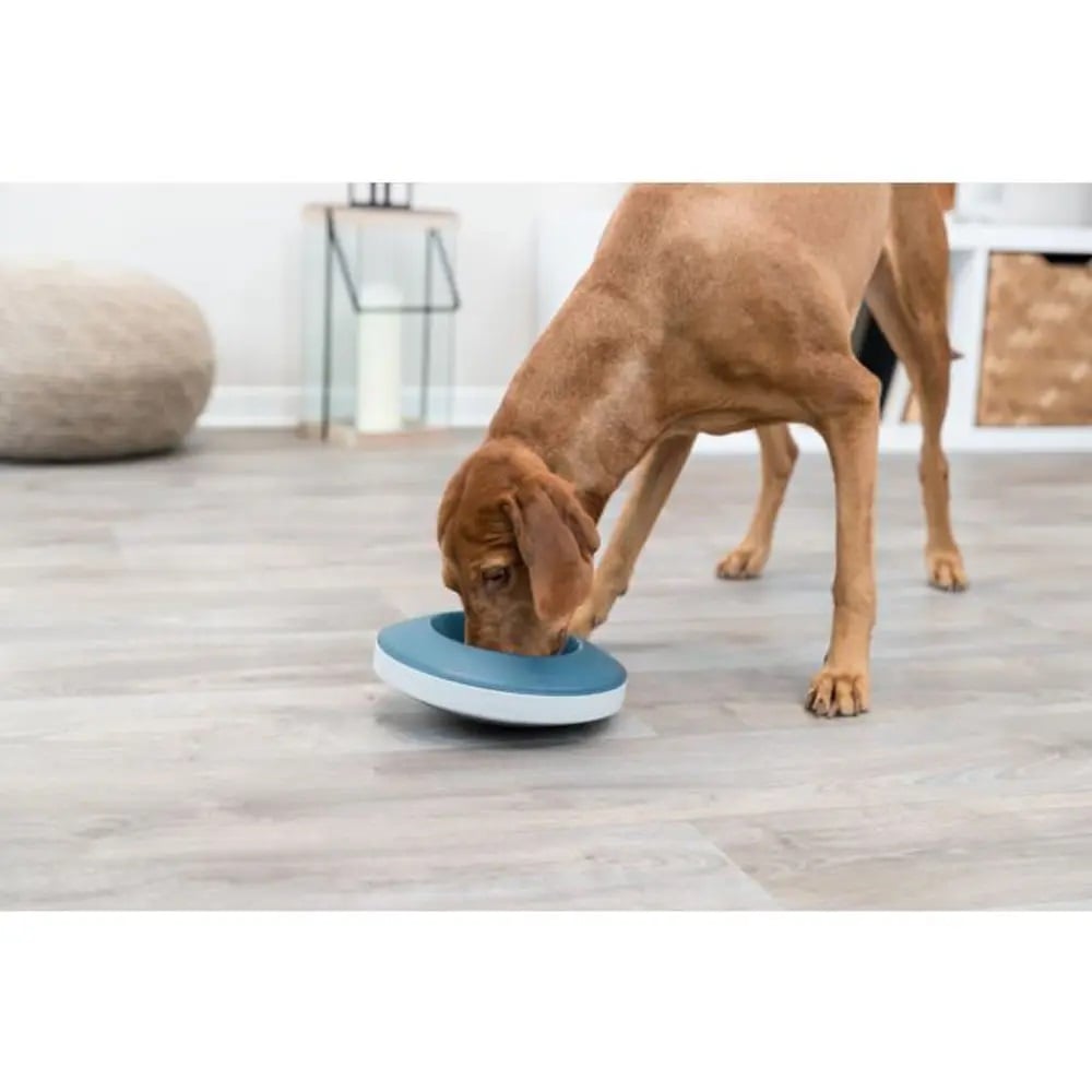 Миска для собак Trixie медленное кормление, d23 см, 500 мл,серый с голубым (25285) - фото 3