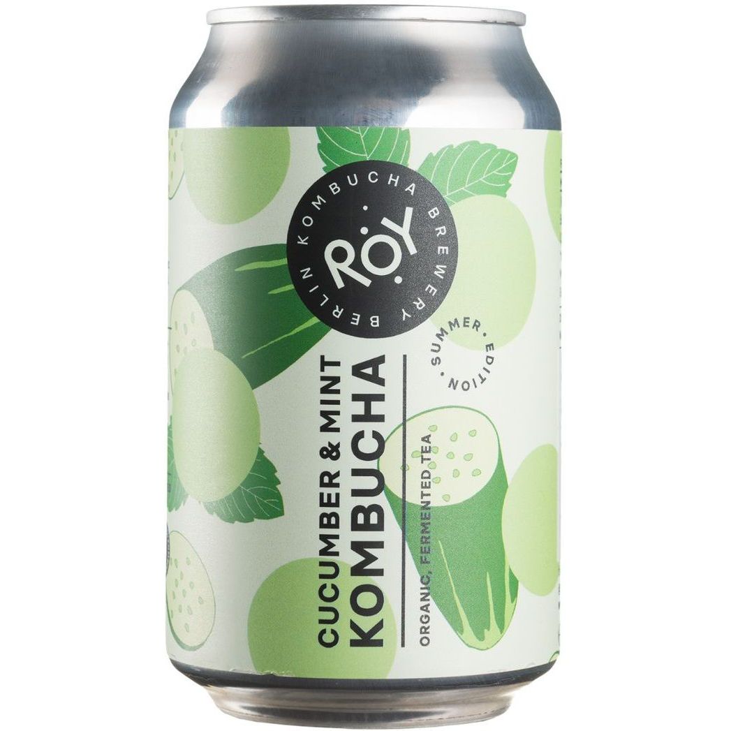 Напій Roy Kombucha Cucumber & Mint органічний 0.33 л - фото 1