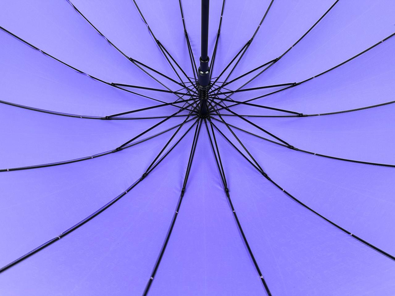 Жіноча парасолька-палиця напівавтомат Toprain 100 см фіолетова - фото 6