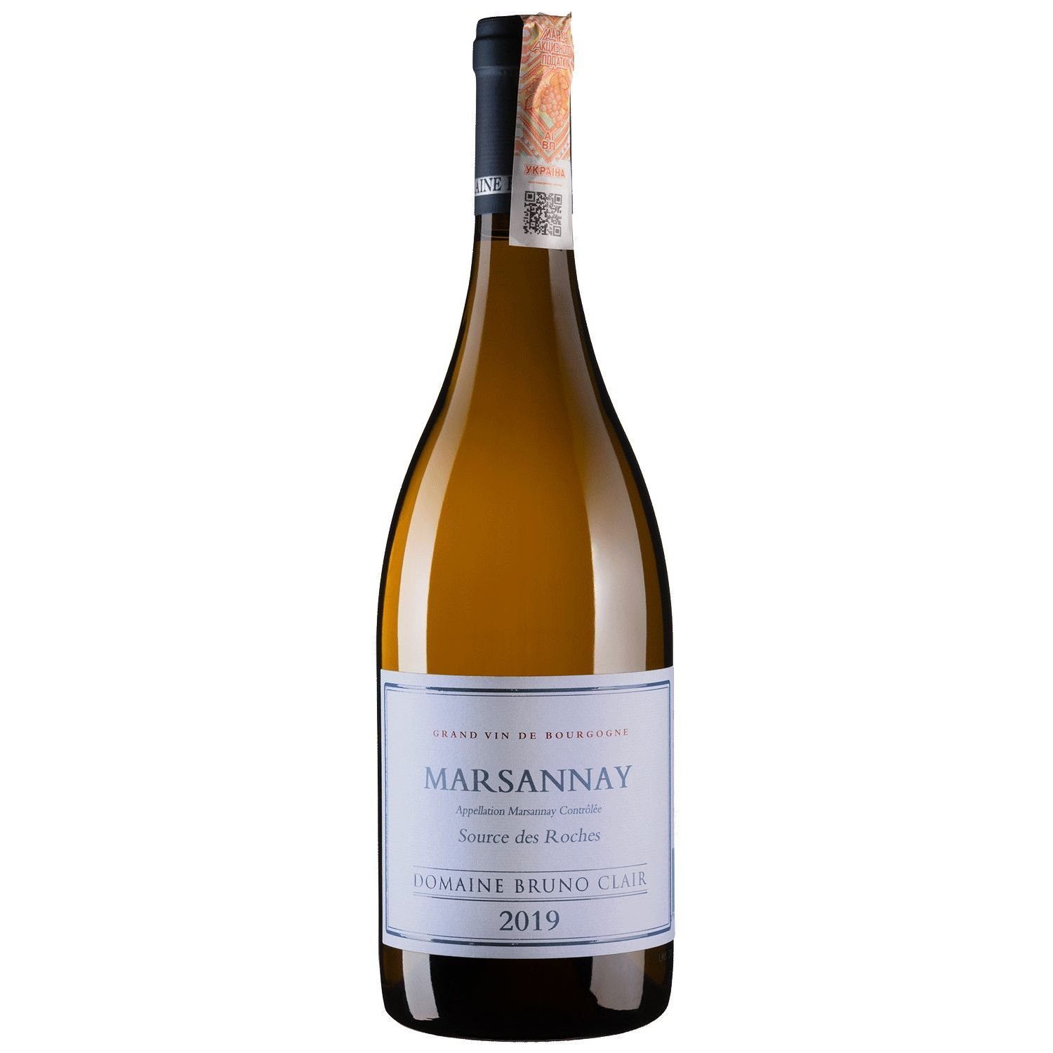 Вино Domaine Bruno Clair Marsannay Blanc Source des Roches 2019, белое, сухое, 0,75 л - фото 1