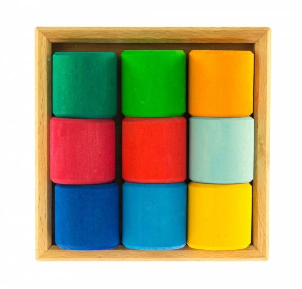 Конструктор деревянный NIC Разноцветные ролики (NIC523347) - фото 1