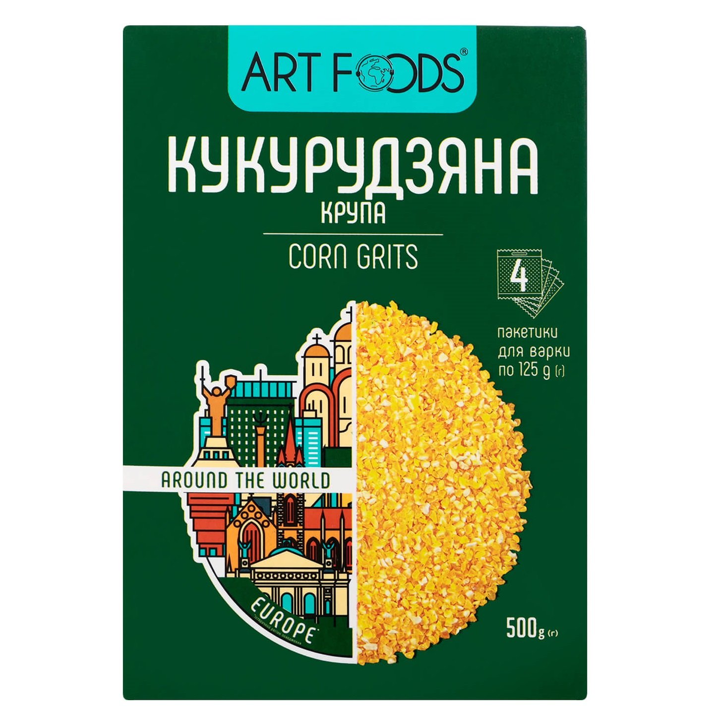 Крупа Art Foods Кукурузная, 500г (4х125 г) (780648) - фото 1
