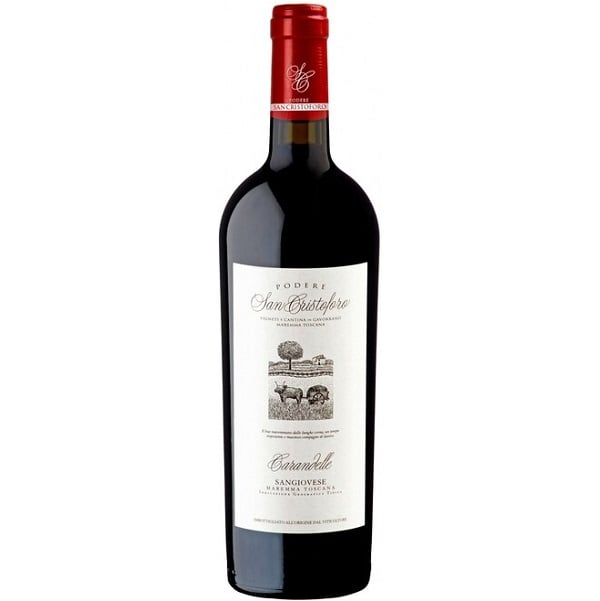 Вино Podere San Cristoforo Carandelle Maremma Toscana, красное, сухое, 13%, 0,75 л - фото 1