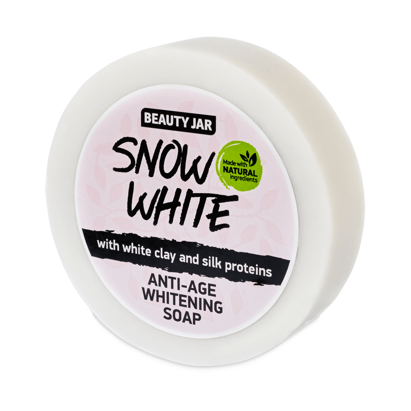 Відбілююче мило Beauty Jar Snow White Anti-age, з білою глиною та протеїнами шовку, 80 г - фото 1