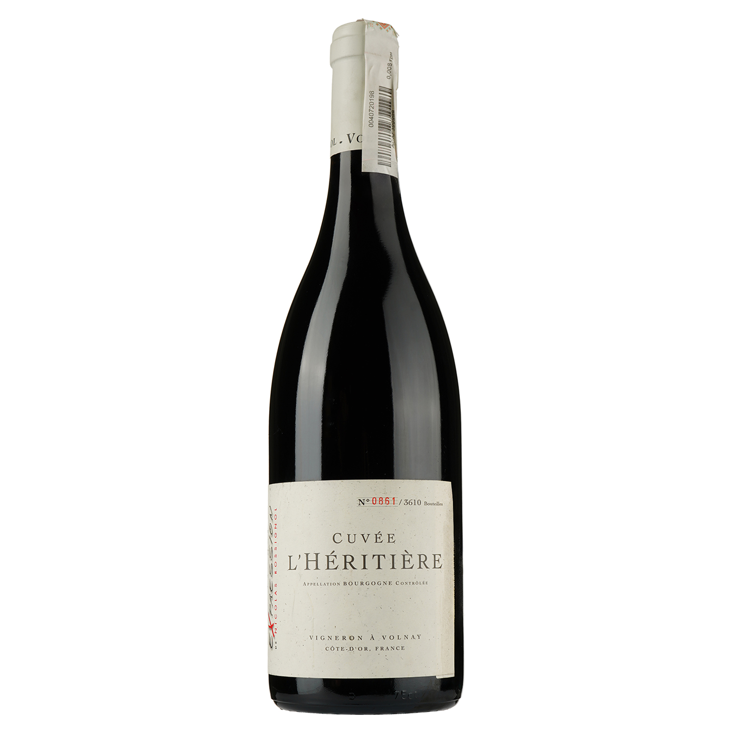 Вино Nicolas Rossignol Bourgogne Cuvee L'Heritiere 2018 AOC, 13%, 0,75 л (870694) - фото 1