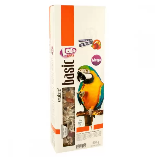 Лакомство для крупных попугаев Lolopets Smakers с фруктами Mix, 450 г (2 шт. по 225 г) (LO-72703) - фото 1