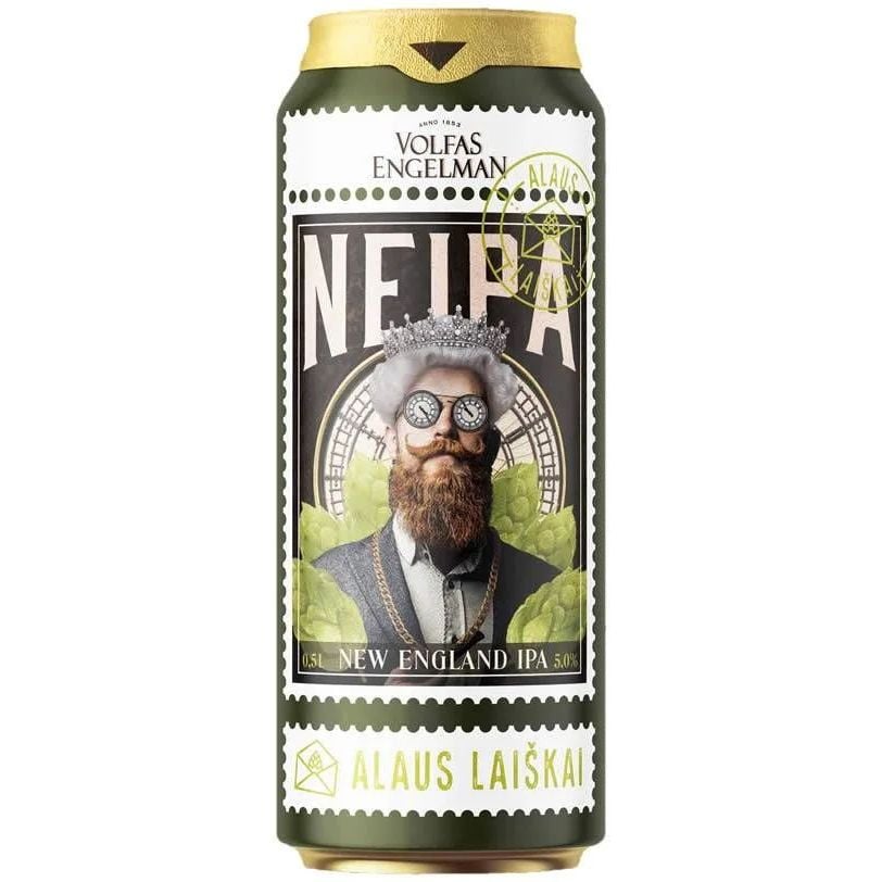 Пиво Volfas Engelman NeIpa, светлое, ж/б, 5%, 0,5 л - фото 1