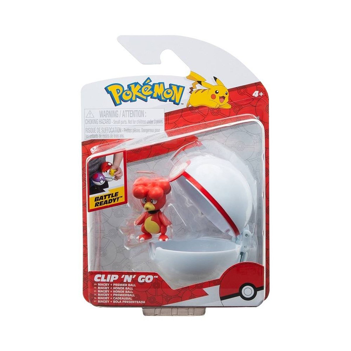 Игровой набор Pokemon W15 Clip N Go Magby + Premier Ball (PKW3139) - фото 2