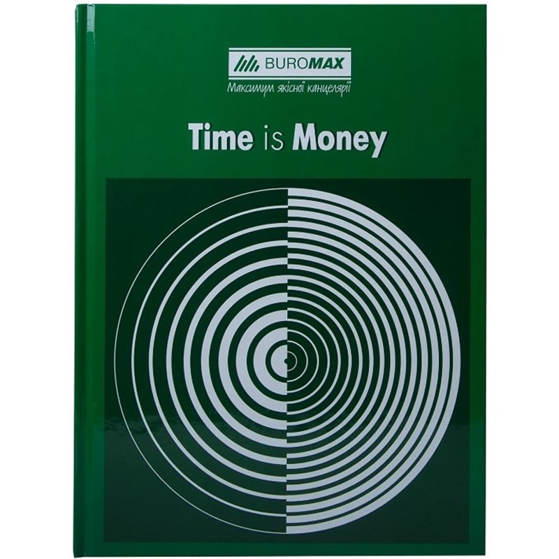 Книга обліку Buromax Time is money 96 аркушів в клітинку А4 зелений (BM.2400-104) - фото 1