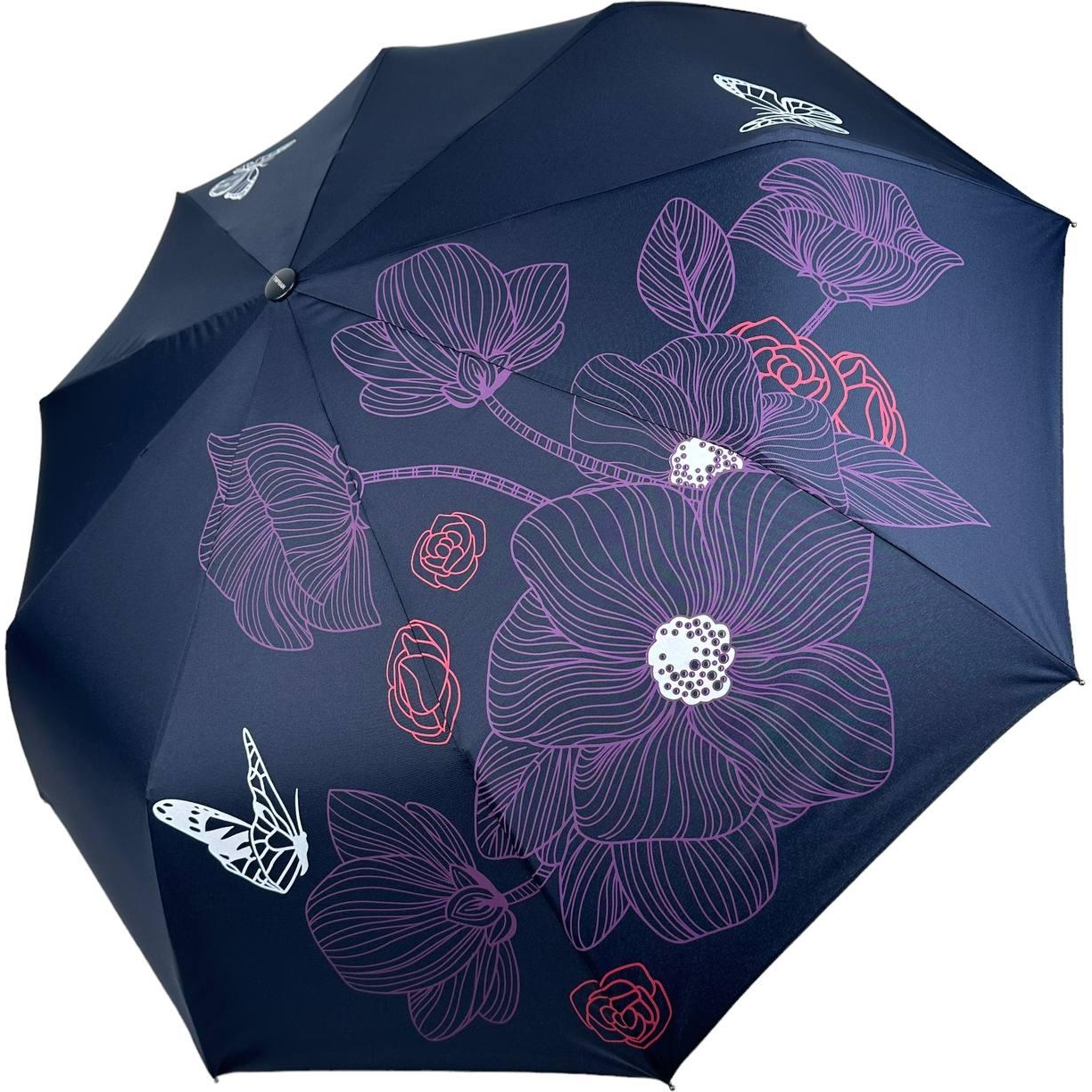 Жіноча складана парасолька напівавтомат Toprain 96 см синя - фото 1
