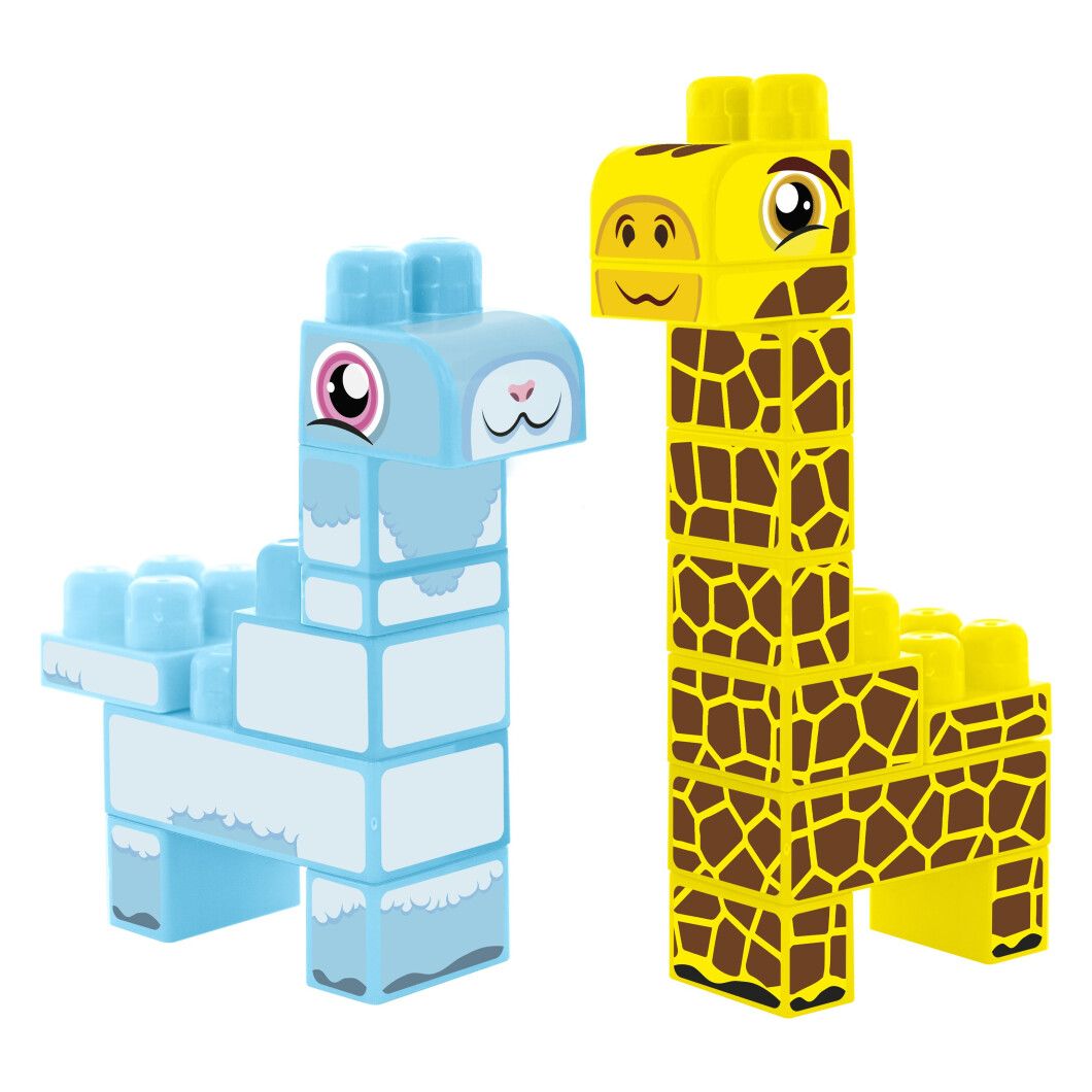 Конструктор Wader Baby Blocks Сафарі Жираф та Лама, 19 елементів (41500) - фото 2