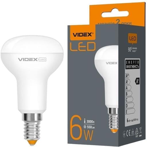 Світлодіодна лампа LED Videx R50e 6W E14 3000K (VL-R50e-06143) - фото 1