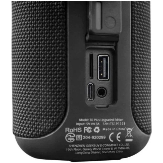 Портативна колонка Bluetooth Tronsmart Element T6 Plus Upgreded Edition Black - фото 3