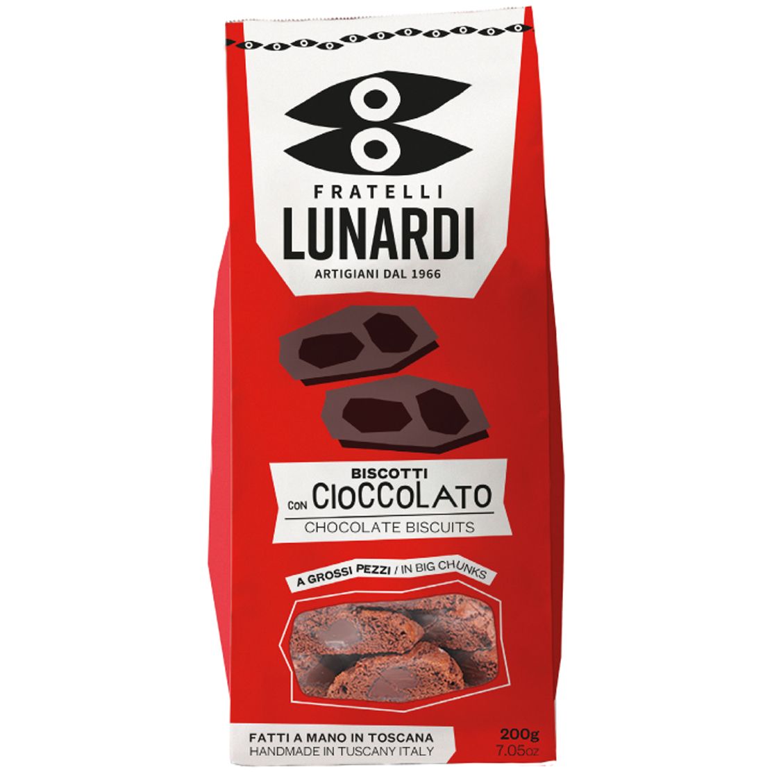 Печенье Fratelli Lunardi Кантучини с шоколадом 200 г - фото 1