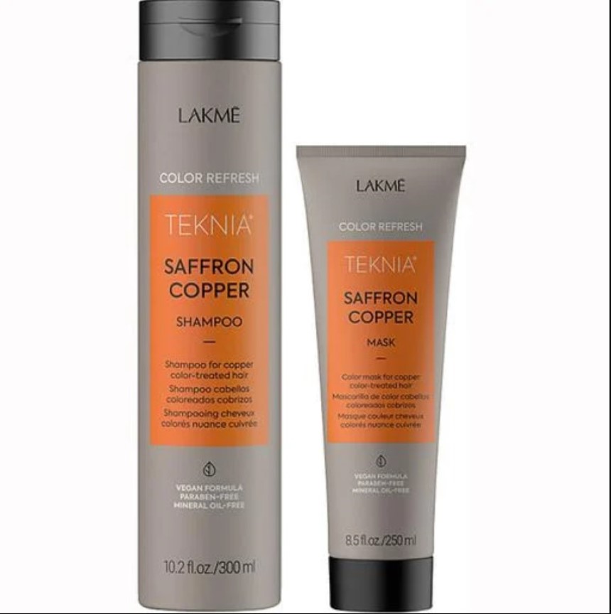 Набір для фарбованого волосся Lakme Teknia Color Refresh Saffron Copper (шампунь 300 мл + маска 250 мл) - фото 1