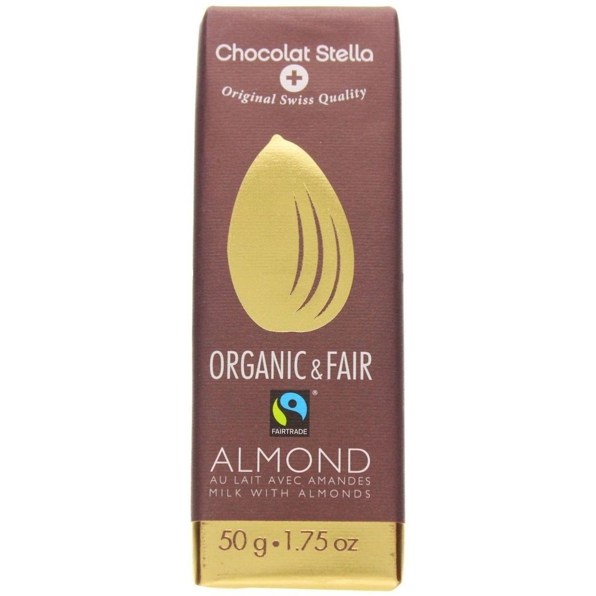 Шоколад молочный Chocolat Stella с миндалем органический 50 г (584351) - фото 1