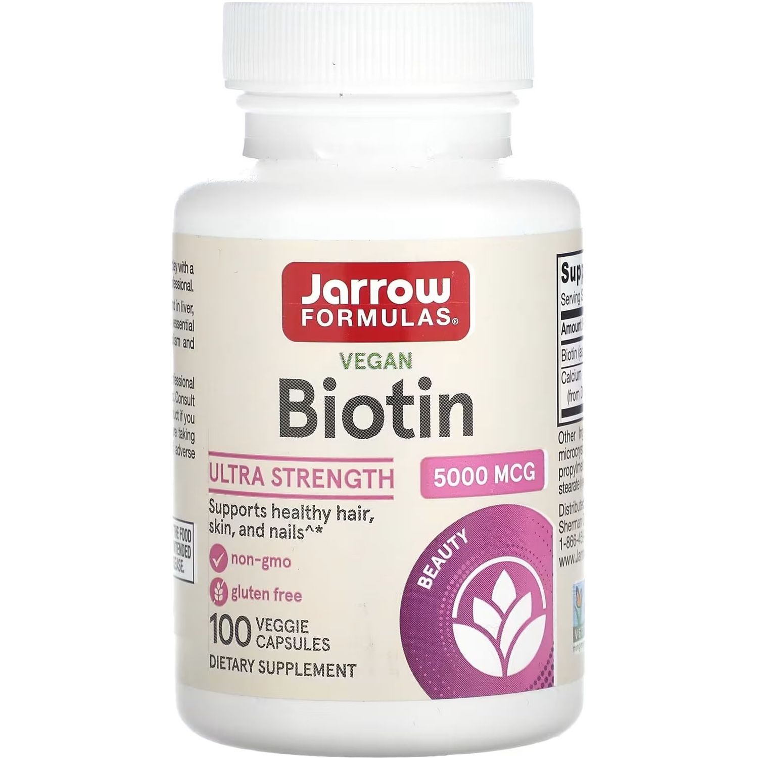 Біотин Jarrow Formulas Biotin 5000 мкг 100 капсул - фото 1