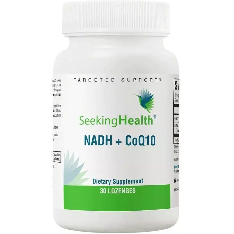 Підтримка енергії Seeking Health NADH + CoQ10 зі смаком апельсина 30 льодяників - фото 1