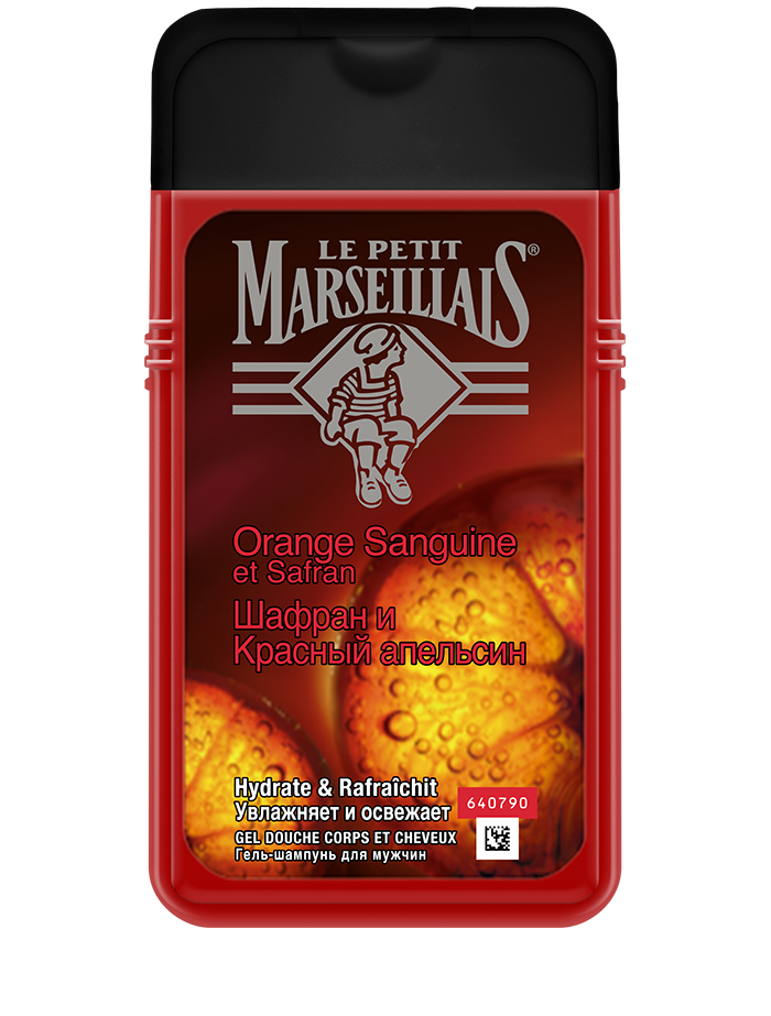 Гель-шампунь для мужчин Le Petit Marseillais Шафран и Красный апельсин, 250 мл - фото 1
