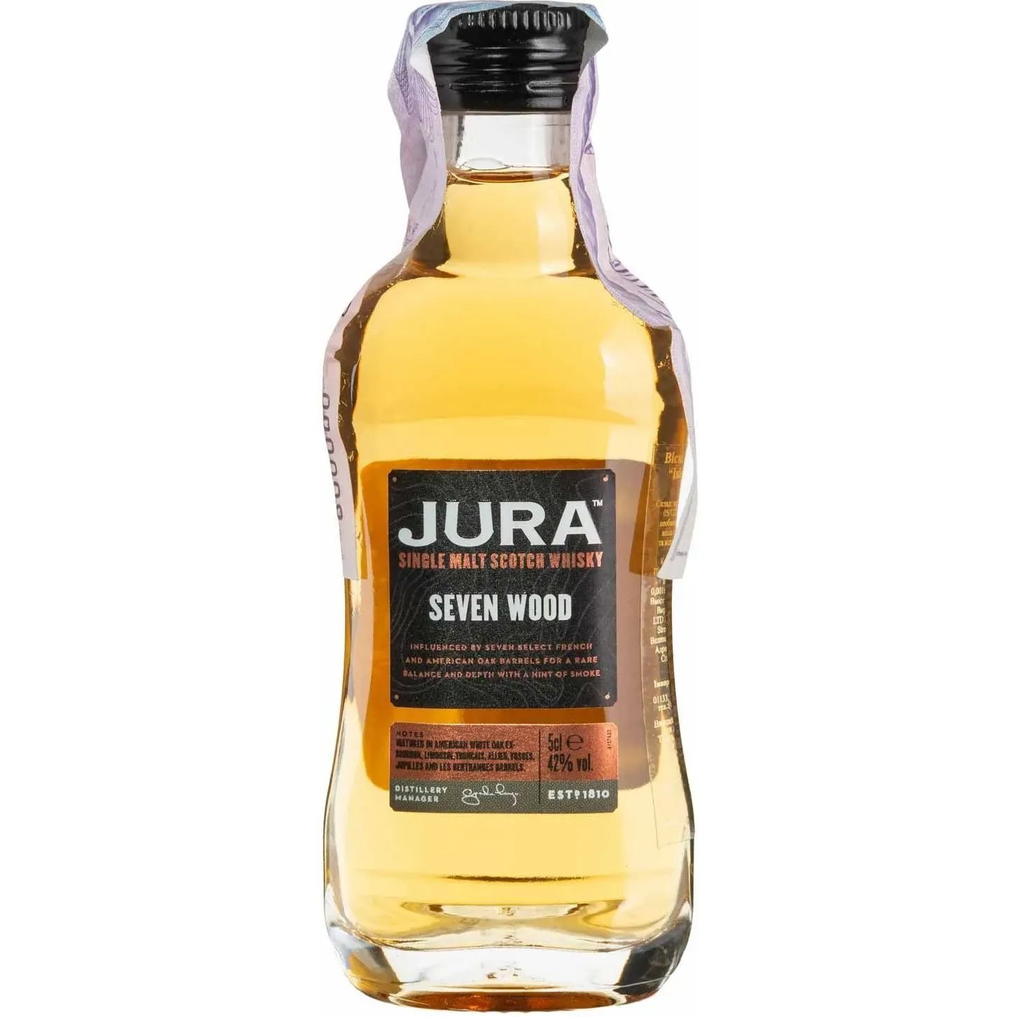 Виски Isle of Jura Seven Wood Single Malt Scotch Whisky 42% 0.05 л - фото 1