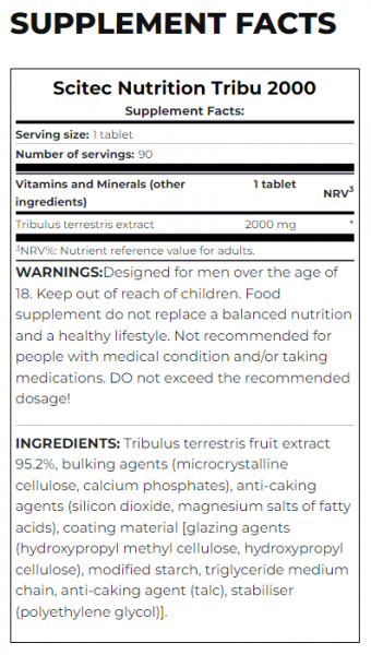 Бустер тестостерона Scitec Nutrition Tribu 2000, 90 таблеток - фото 2