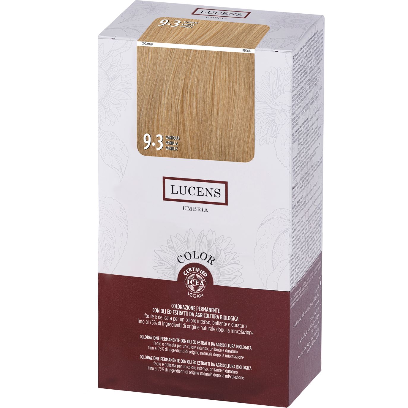 Фарба для волосся Lucens Color, відтінок 9.3 (ваніль), 145 мл (110415) - фото 1