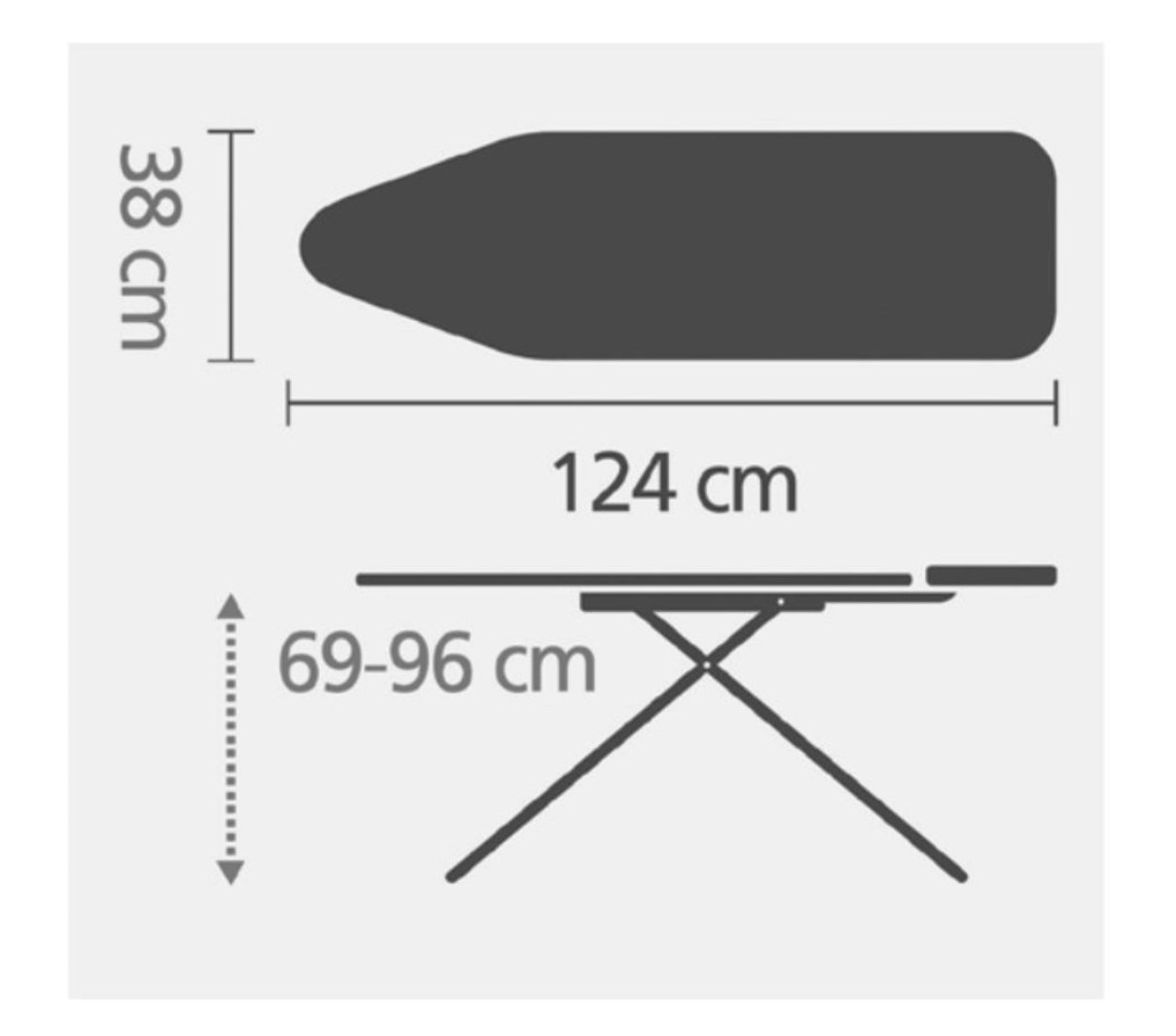 Прасувальна дошка Brabantia Ironing Tables, 124х38 см, чорний (103841) - фото 3