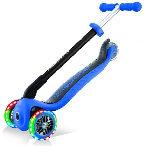 Самокат Globber Go up foldable plus, колеса с подсветкой, синий (643-100) - фото 11