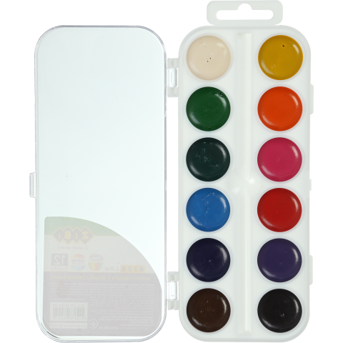 Акварельні фарби ZiBi Kids Line, 12 кольорів, білий (ZB.6544-08) - фото 2