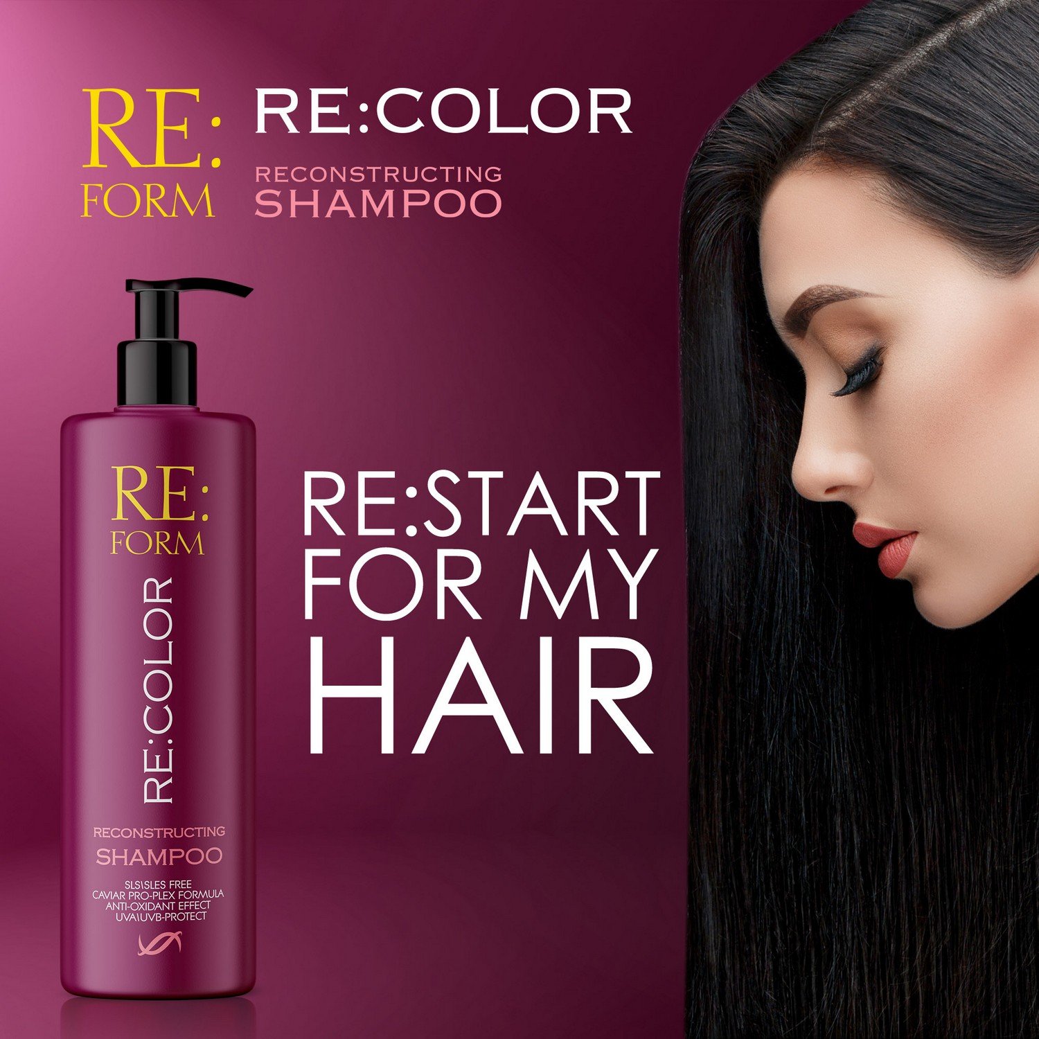 Реконструирующий шампунь Re:form Re:color Сохранение цвета и восстановление окрашенных волос, 400 мл - фото 7
