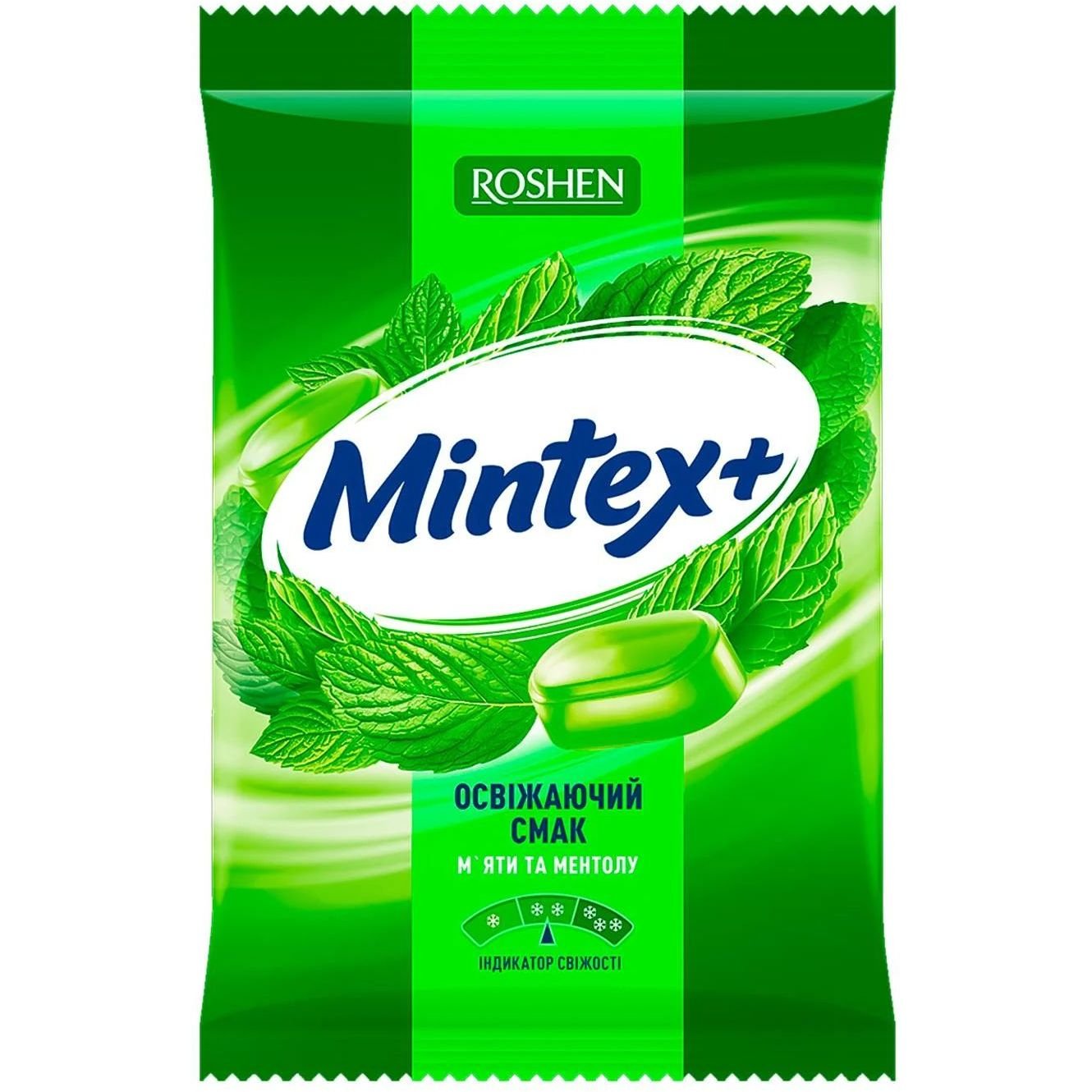 Карамель Roshen Mintex+ Mint зі смаком м'яти та ментолу 140 г (931769) - фото 1