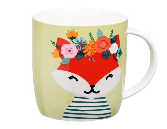 Photos - Mug / Cup Ardesto Чашка  Pretty fox, 350 мл, салатовий  (AR3421)