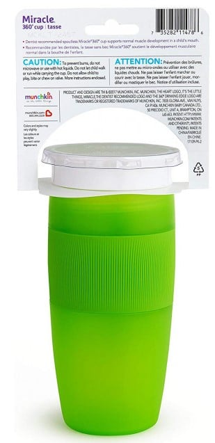 Чашка непроливная Munchkin Miracle 360, 414 мл, зеленый (17109.02) - фото 3