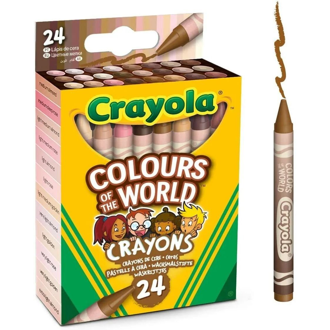 Набір воскових крейд Crayola Colours of the World, 24 шт. (52-0114) - фото 1