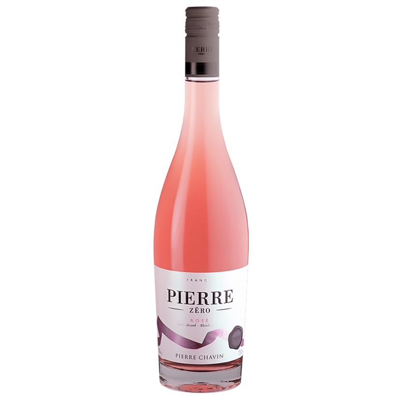 Вино Pierre Zero Rose, розовое, полусладкое, безалкогольное, 0,75 л - фото 1