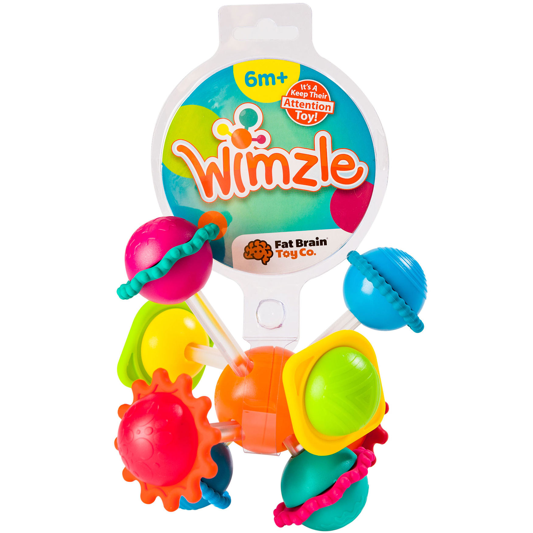 Игрушка-прорезыватель Fat Brain Toys Wimzle Сенсорные шары (F136ML) - фото 3