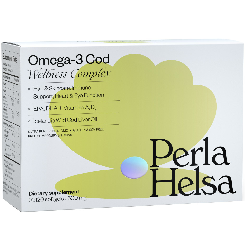 Омега-3 печінки тріски Perla Helsa Wellness Complex з вітамінами A та D3 120 капсул - фото 1