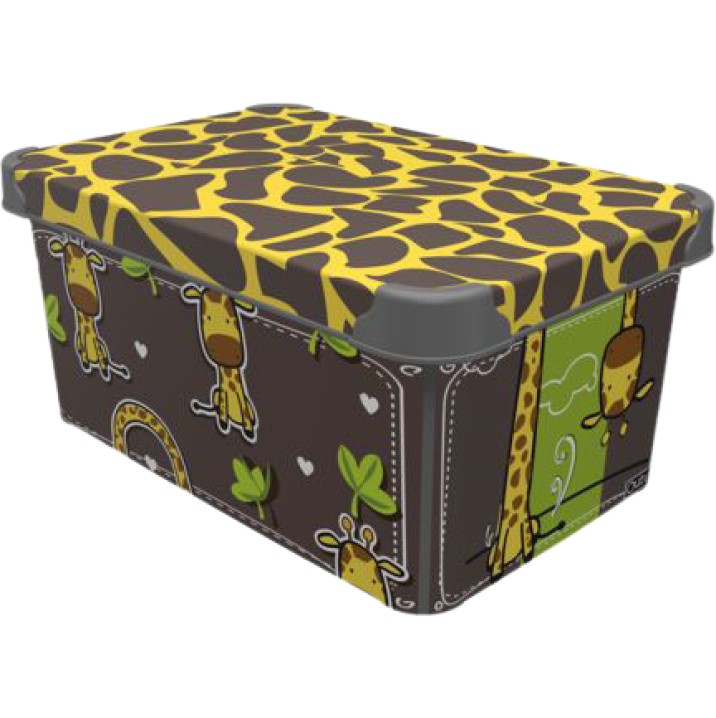 Коробка Qutu Style Box Giraffe пластик 10 л (STYLE BOX с/к GIRAFFE 10л.) - фото 1