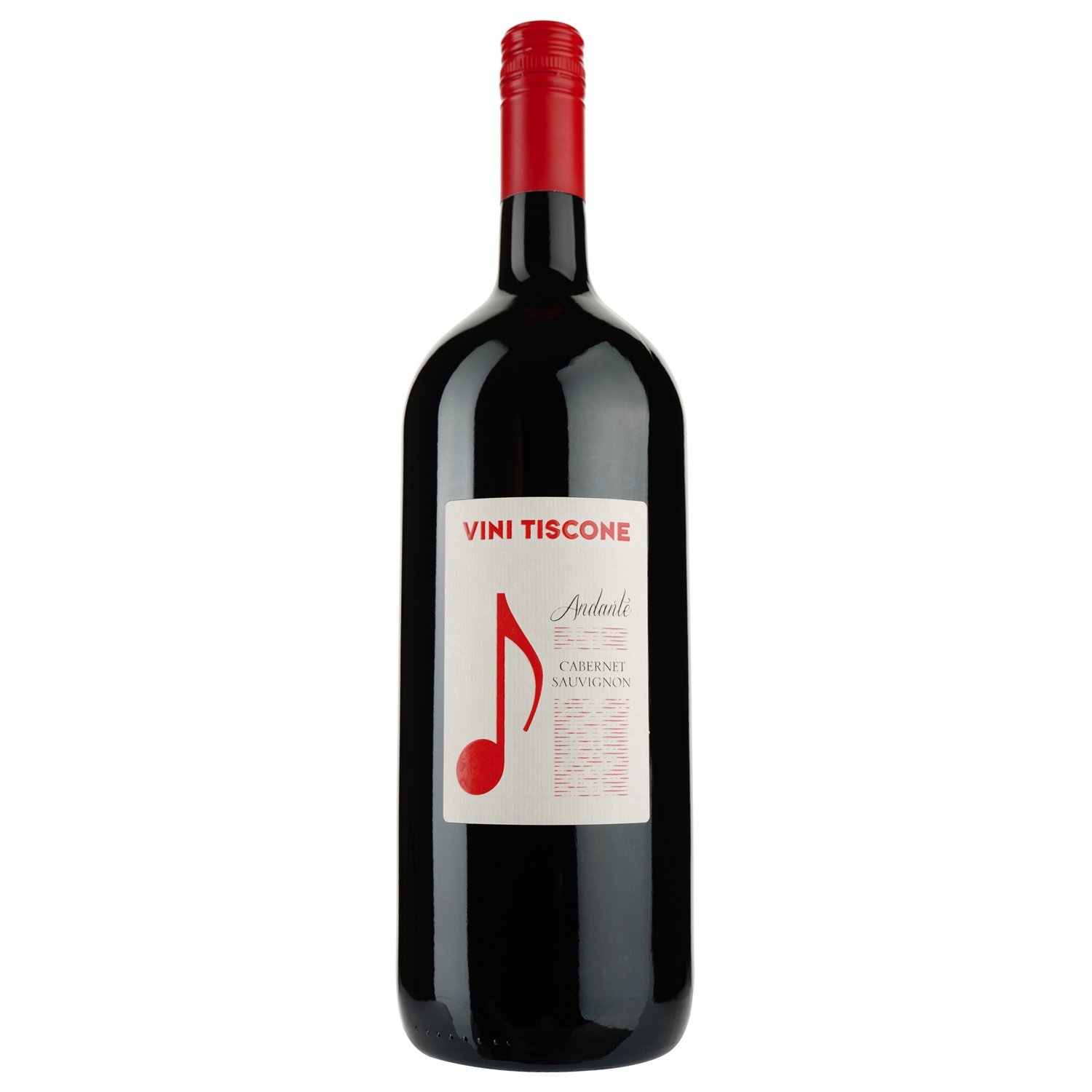 Вино Andante Vini Tiscone Cabernet Sauvignon Trevenezie, красное, сухое, 1,5 л - фото 1