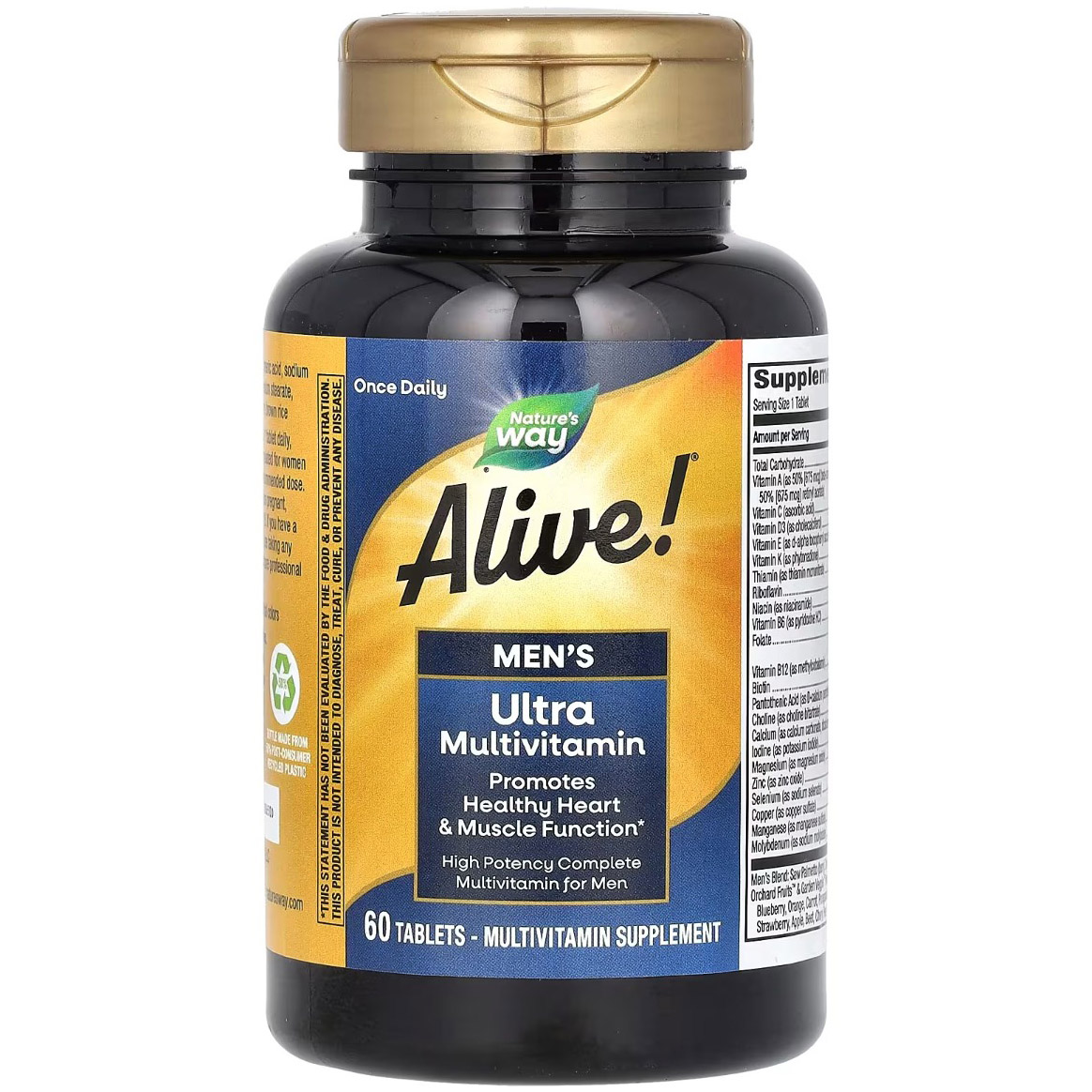 Вітамінно-мінеральний комплекс для чоловіків Nature's Way Alive! Men's Ultra Multivitamin 60 таблеток - фото 1