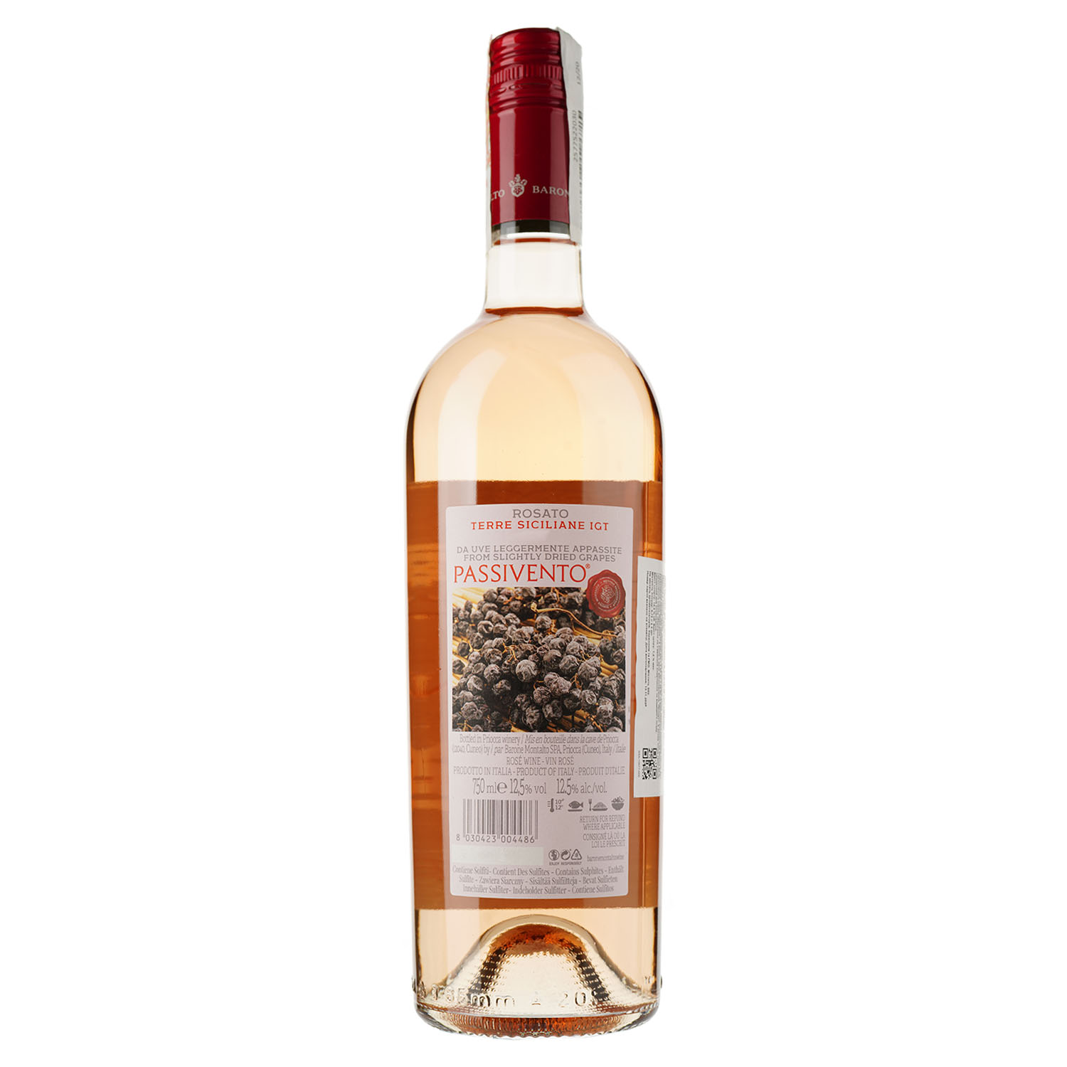 Вино Barone Montalto Passivento Rosato Terre Siciliane IGT, розовое, полусухое, 0,75 л - фото 2