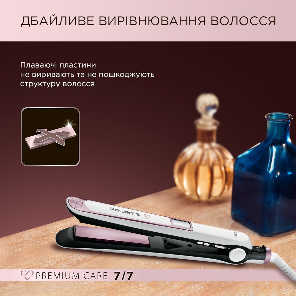 Выпрямитель для волос Rowenta Premium Care 7/7 белый (SF7460F0) - фото 8