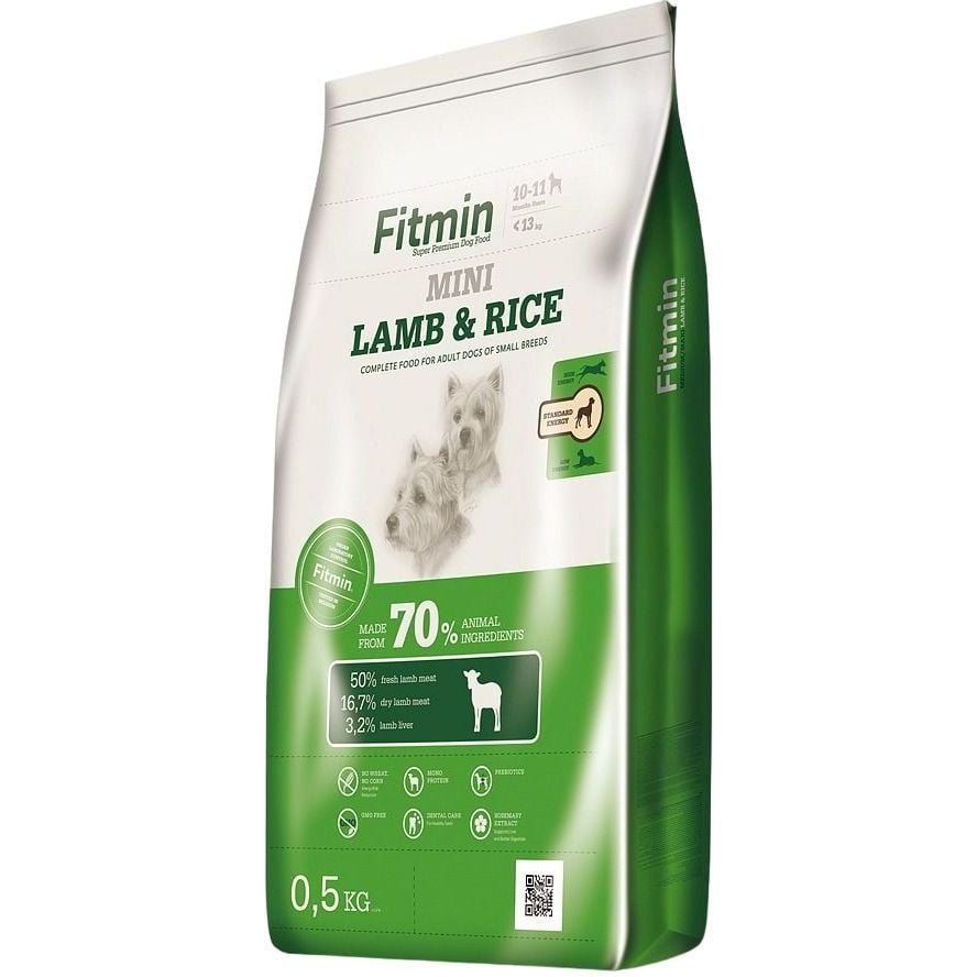 Сухий корм для собак Fitmin dog mini lamb & rice 0.5 кг - фото 1