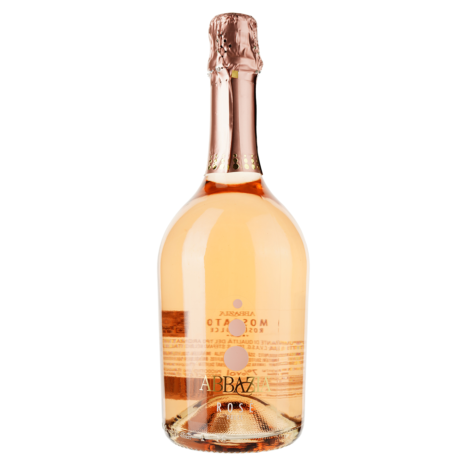 Игристое вино Abbazia Moscato Spumante Rose, розовое, полусладкое, 0.75 л - фото 1