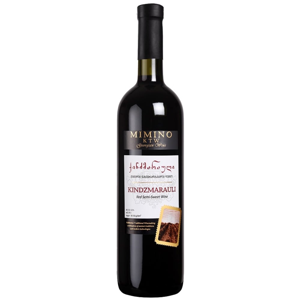 Вино Mimino Kindzmarauli, красное, полусладкое, 11-12%, 0,75 л (724640) - фото 1