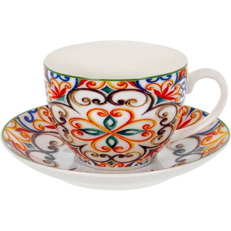 Чайний сервіз Lefard Сицилія, 2 предмети, 220 мл, різнокольоровий (922-040) - фото 1