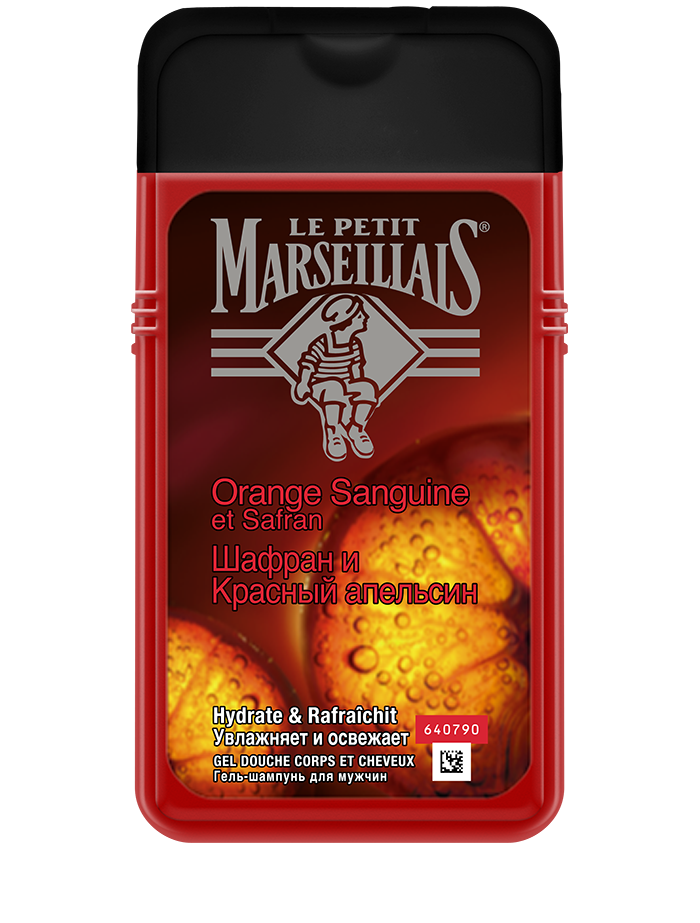 Гель-шампунь для чоловіків Le Petit Marseillais Шафран і Червоний апельсин, 250 мл - фото 1