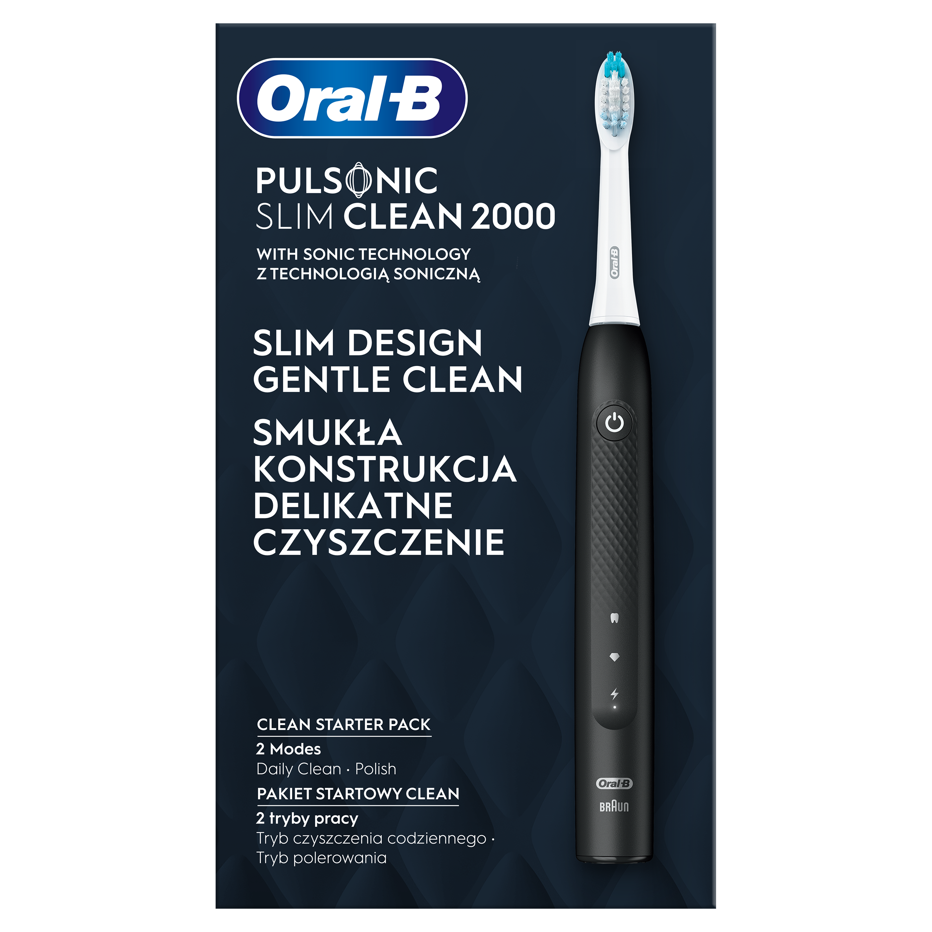 Електрична зубна щітка Oral-B Pulsonic Slim Clean 2000 S111.513.2 типу 3748, чорний - фото 2