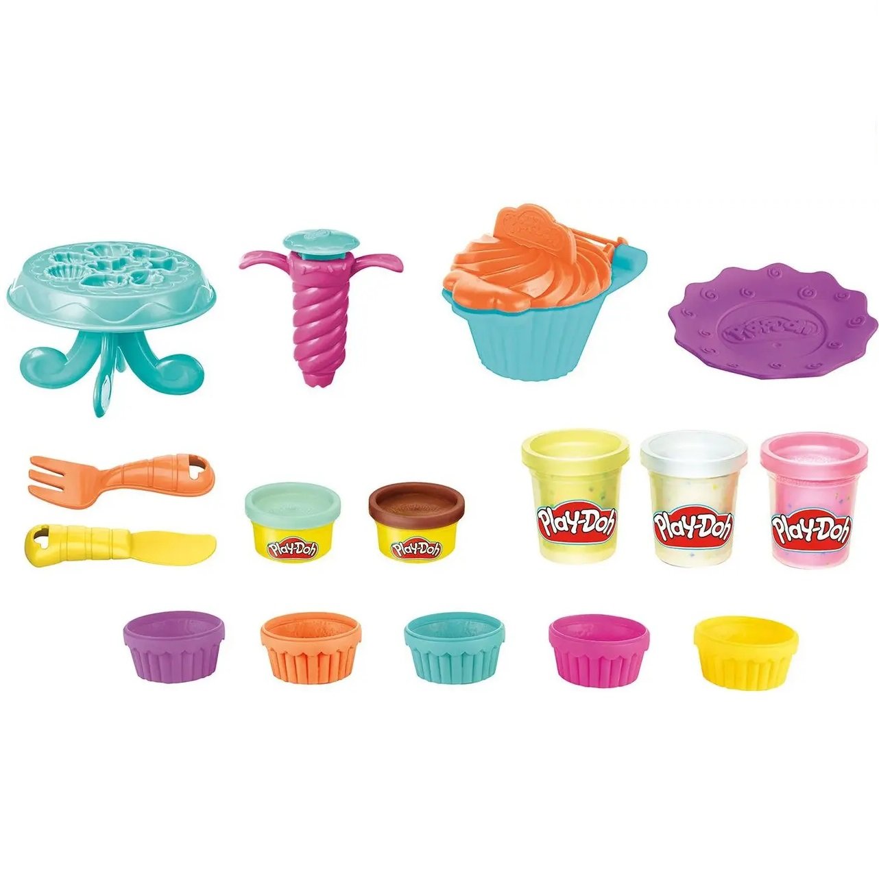 Ігровий набір для ліплення Hasbro Play-Doh Кухонне приладдя Confetti Cupcakes Playset (F2929) - фото 2